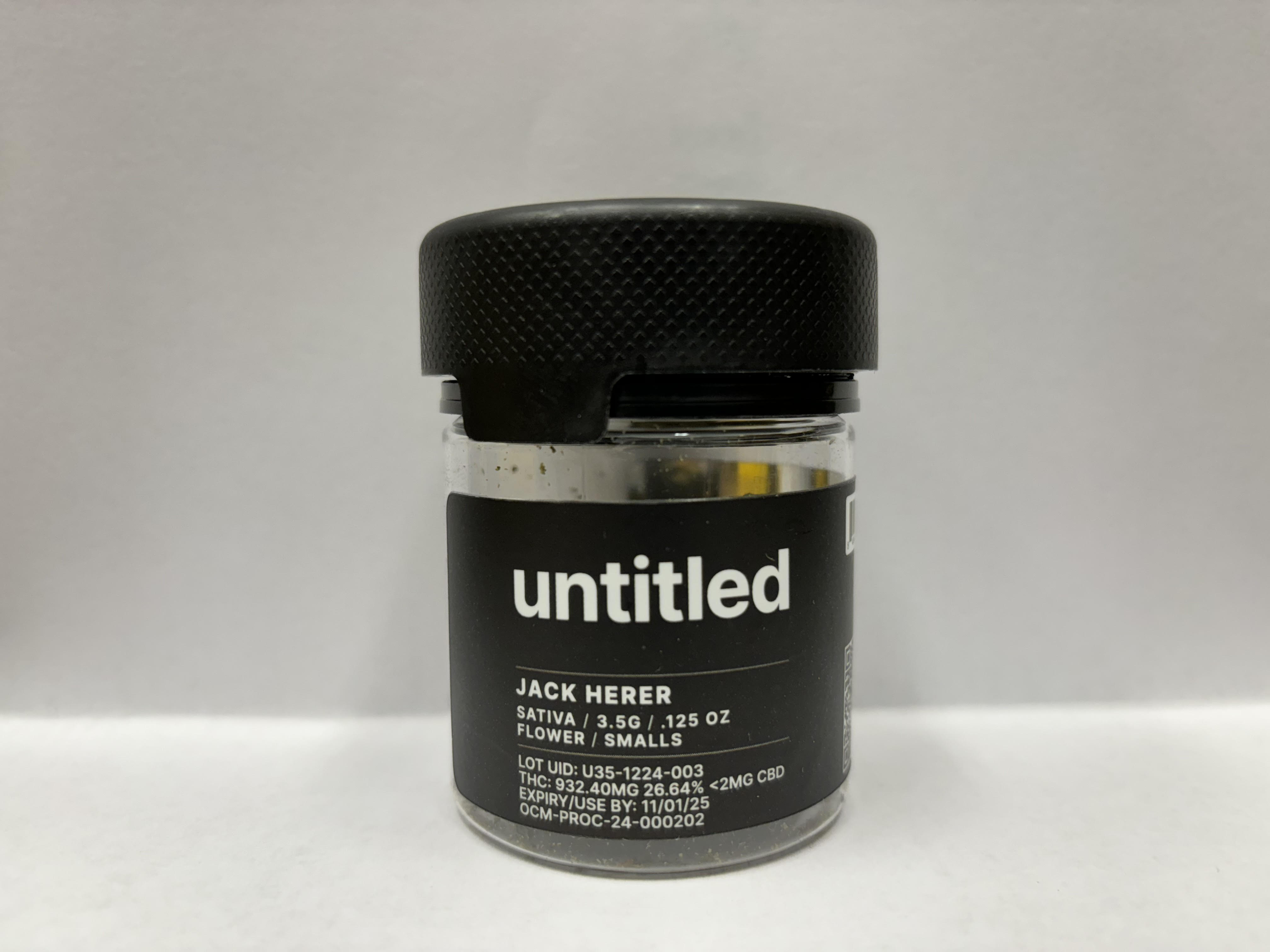 Untitled Greenhouse SMALLS 3.5g Jar - Jack Herer
