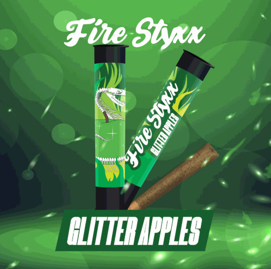 Fire Styxx - Infused Pre-roll 1g - Glitter Apples