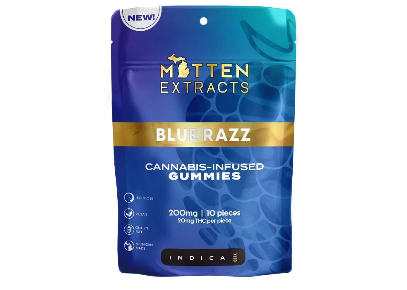 Mitten Extracts - Effect Gummies - 200mg - Blue Raz - Indica