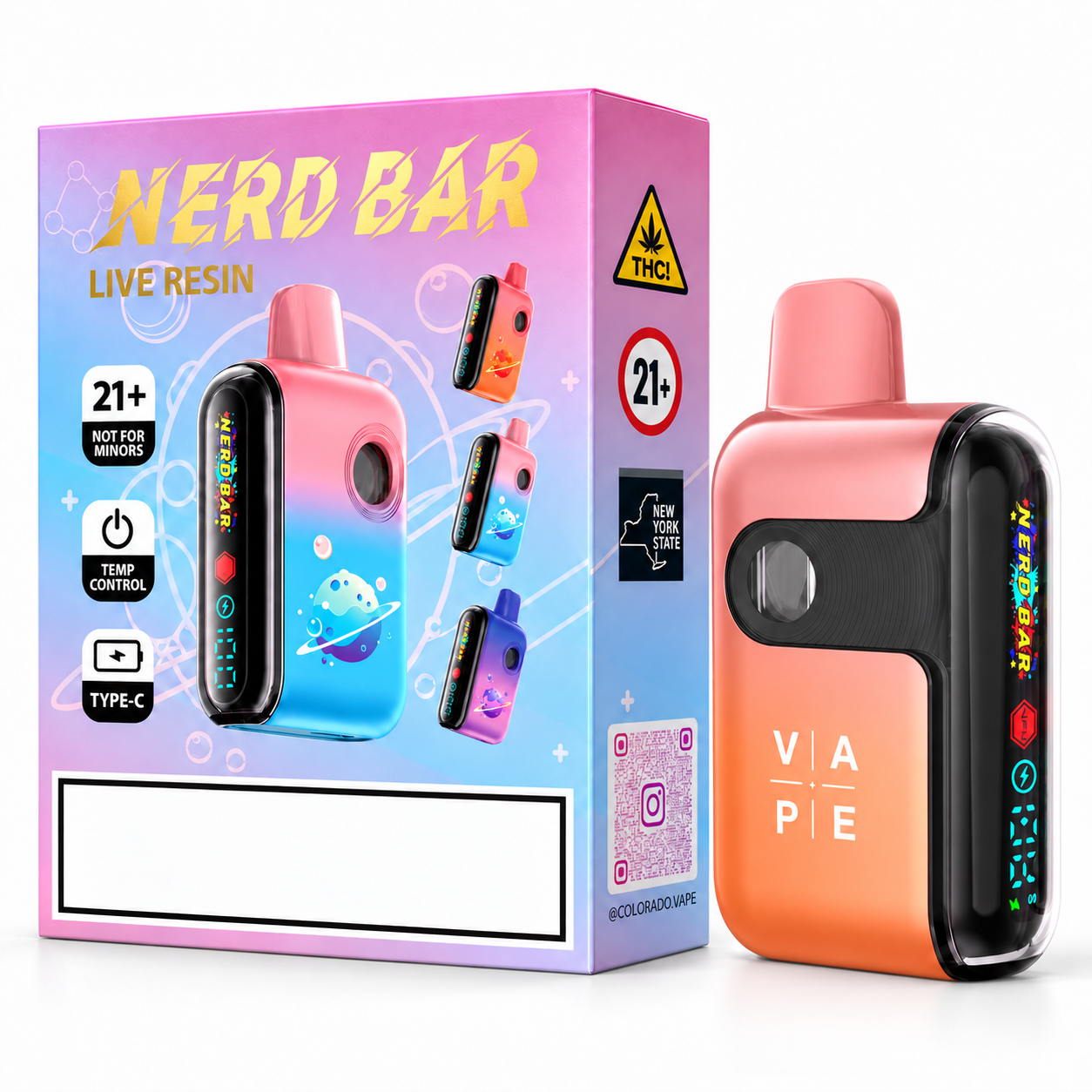 Nerd Bar | Strawberry Cough | Live Resin Vape | 2g