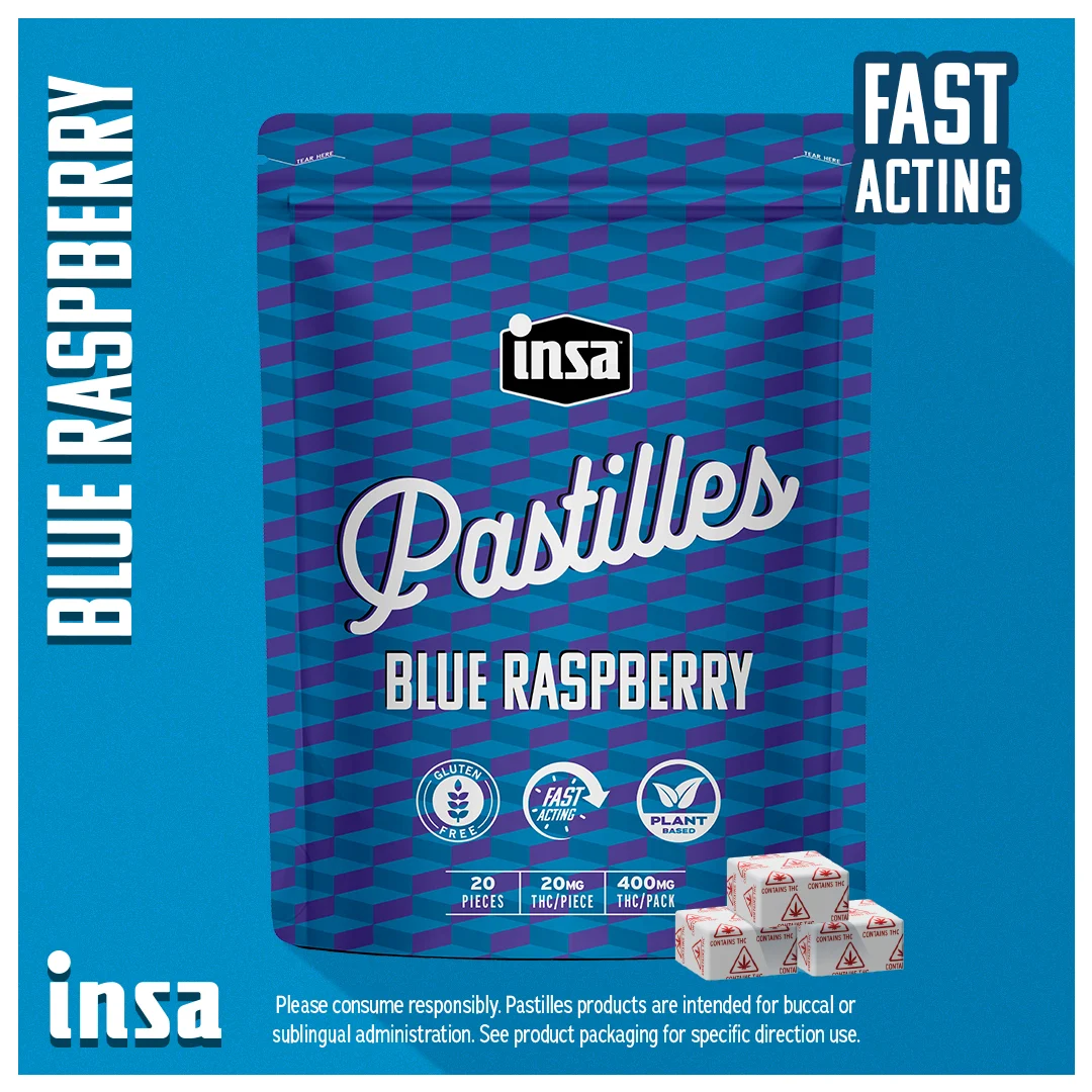 Blue Raspberry Infused Pastilles 2ct/20mg