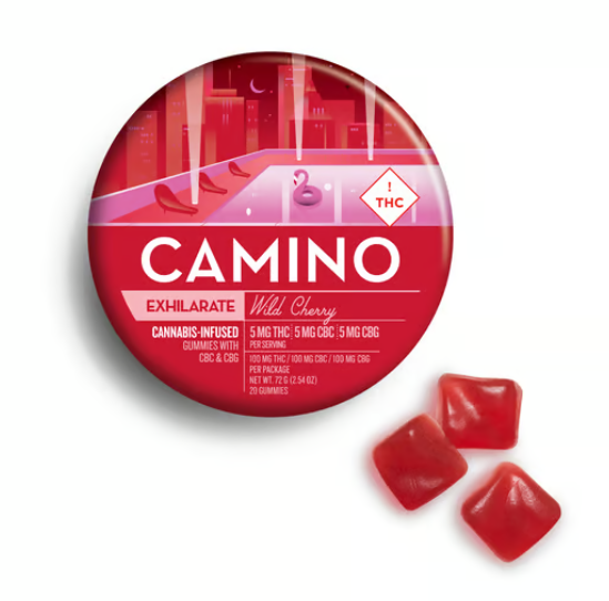 Camino Wild Cherry Gummies 1THC:1CBC:1CBG 20PK 100MG