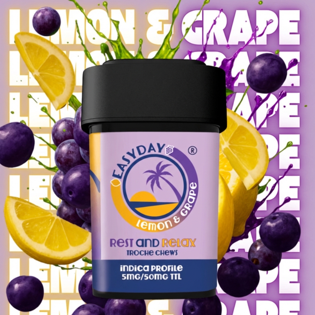 Gummies: Lemon Grape: Rest & Relax I 50mg THC