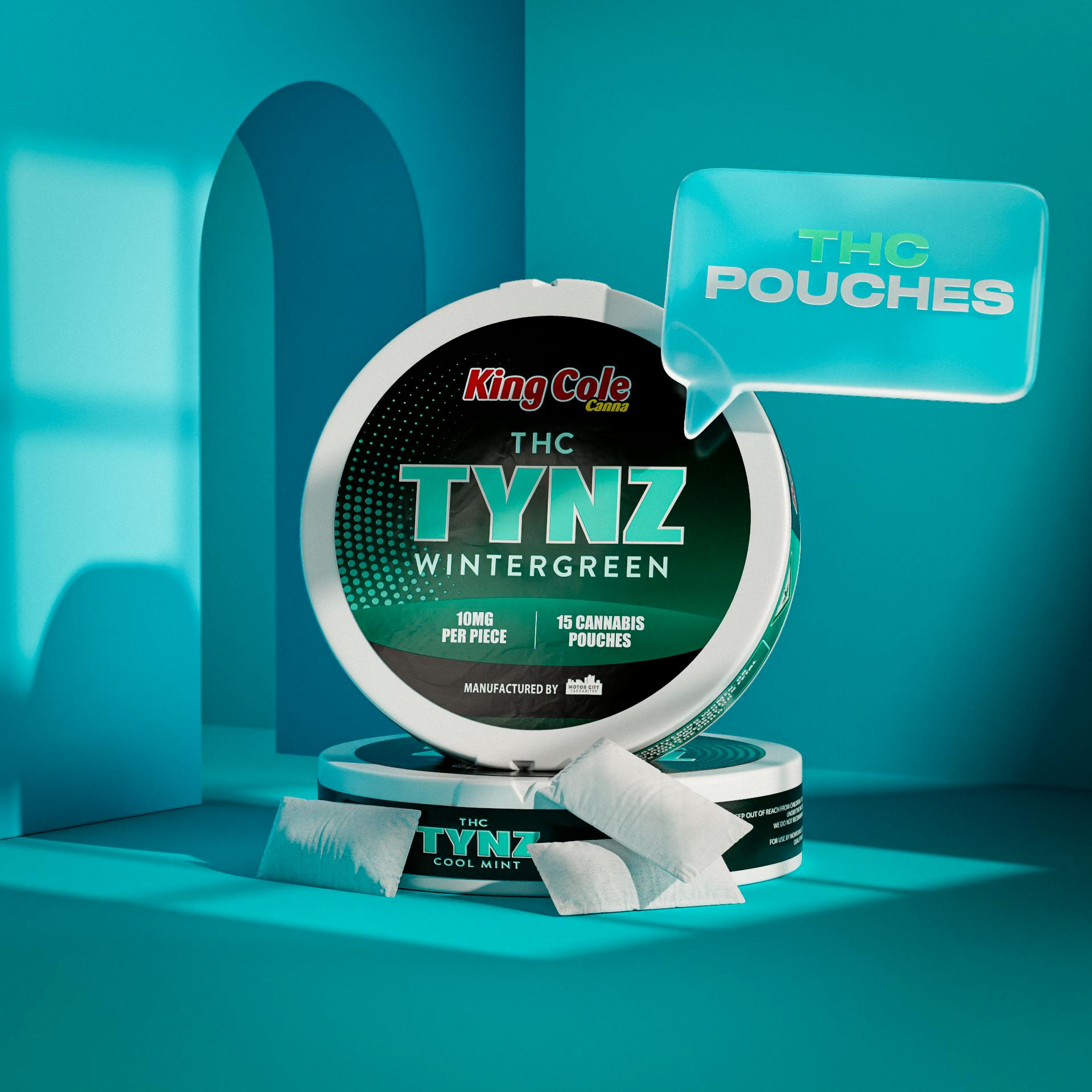 King Cole TYNZ 150mg THC Pouches - Wintergreen