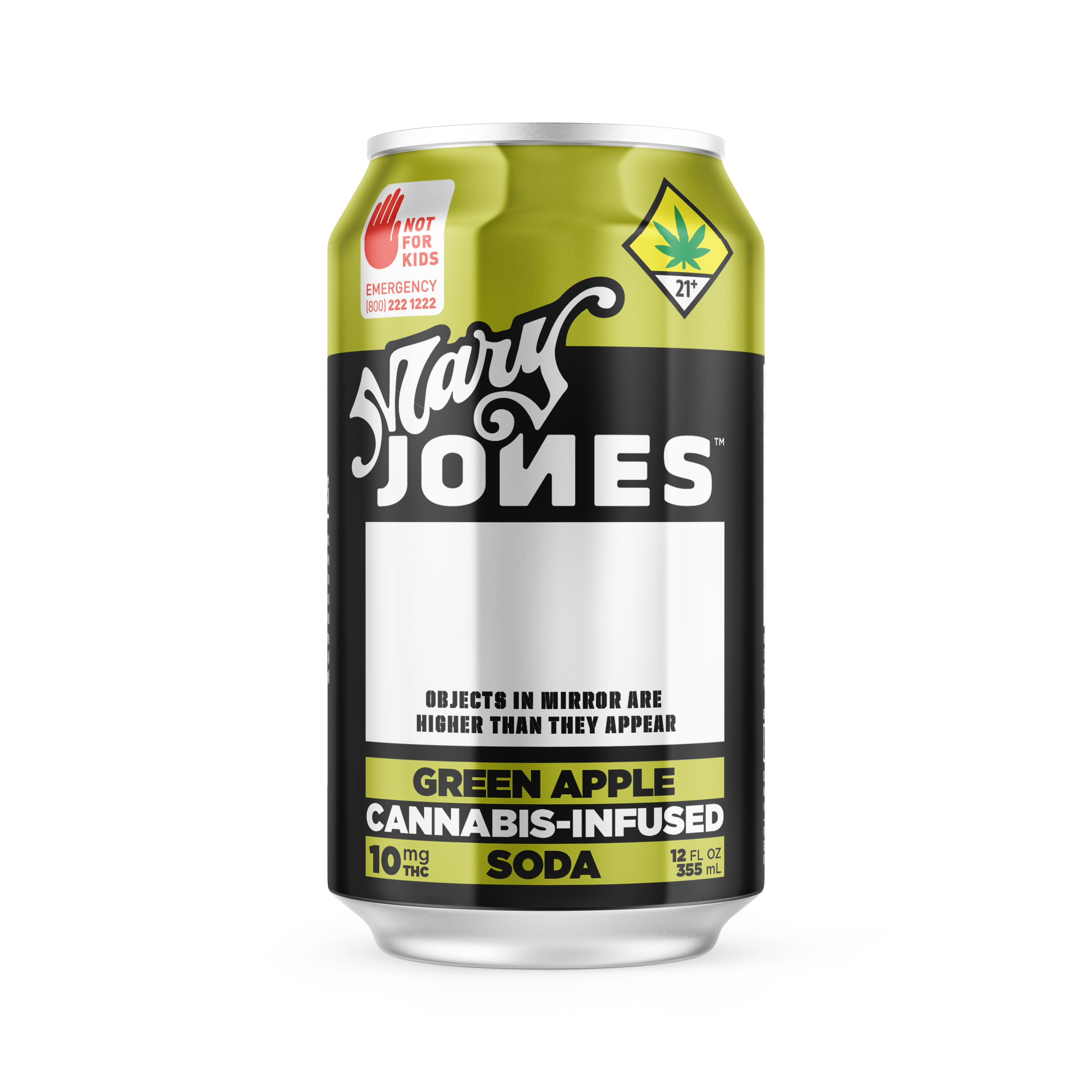 Mary Jones: Green Apple 100mg - 12oz Soda
