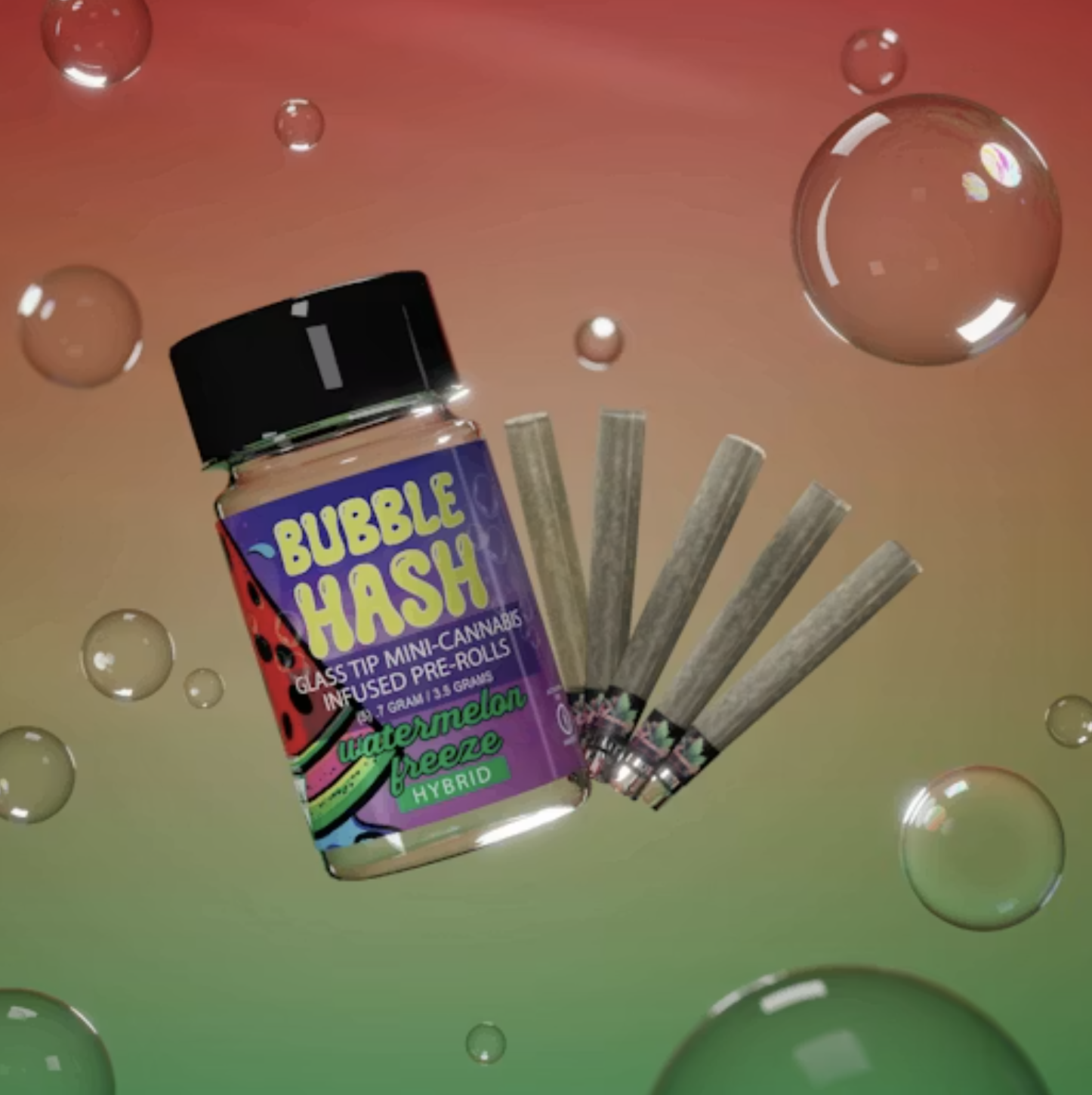 Amnesia | 0.7g - 5pk (3.5g) Infused Preroll Pack | Watermelon Freeze