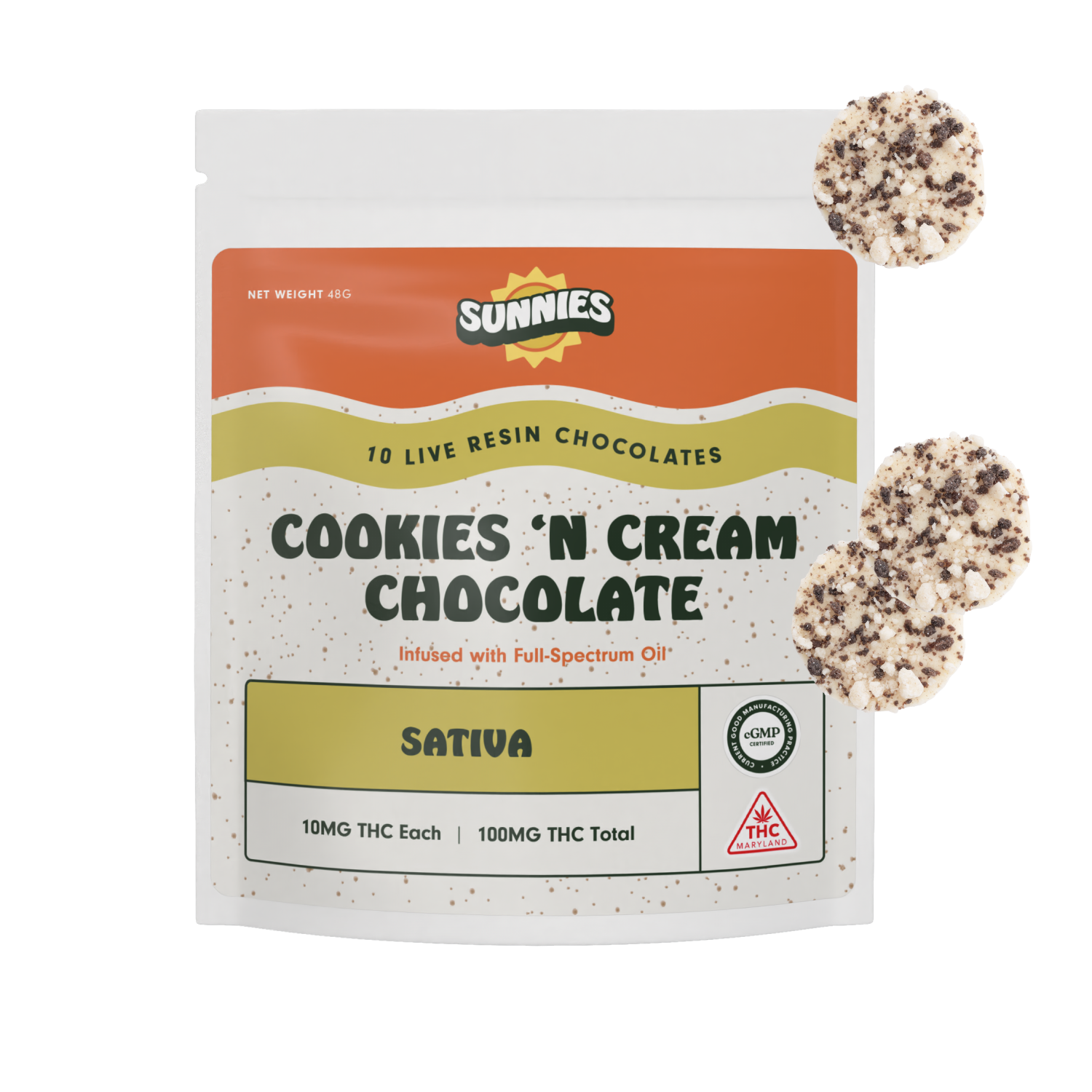 Cookies 'N Cream Chocolate - Sativa 10mg