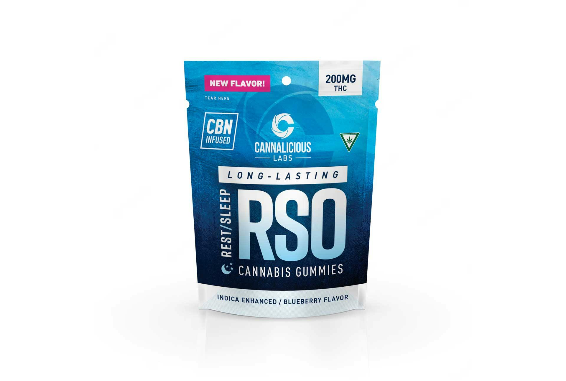 Cannalicious Labs Blueberry RSO Rest Gummies 200mg