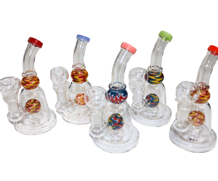 Natick 7" Wig Wag Ball Perc Bell Bong with Bowl