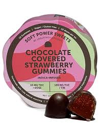 Soft Power Sweets | Chocolate Covered Strawberry | Gummies 100mg