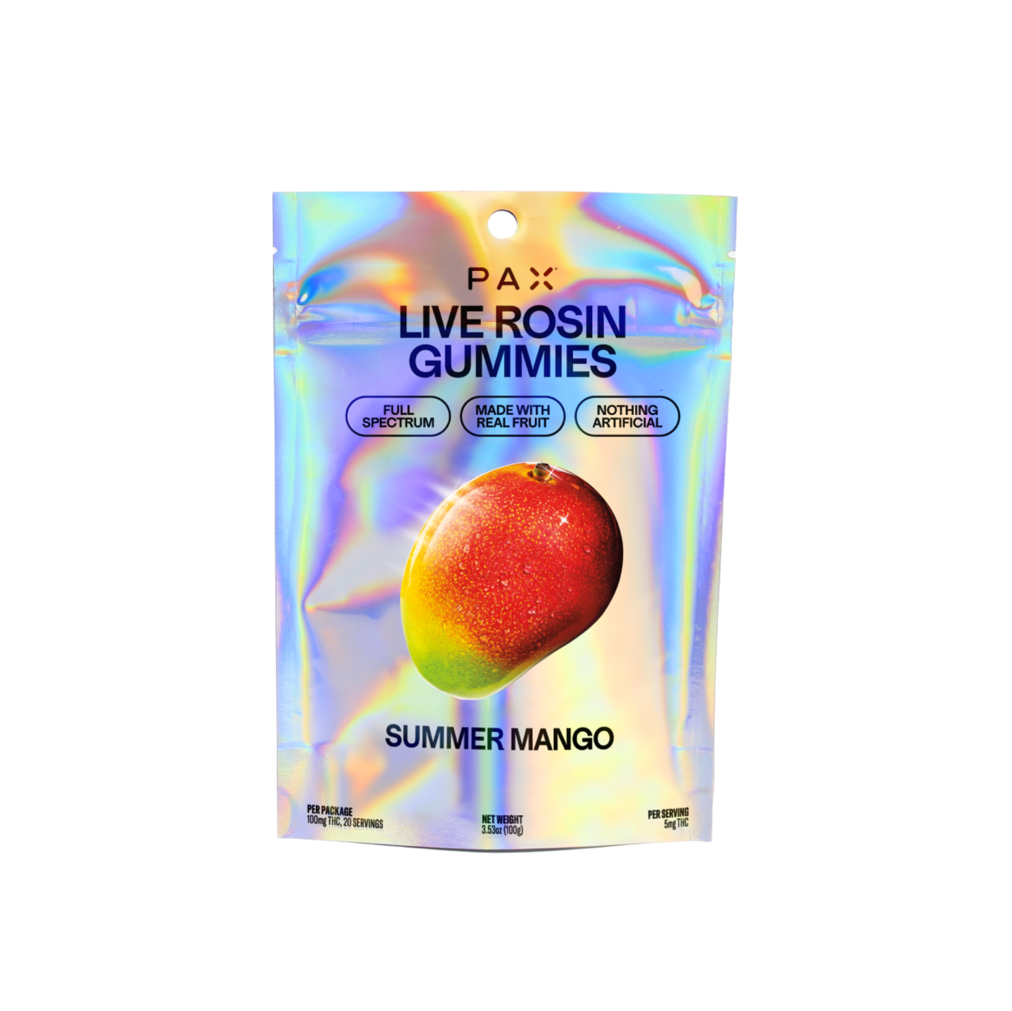 PAX Juicy Mango 10pk 10mg Live Rosin Gummies