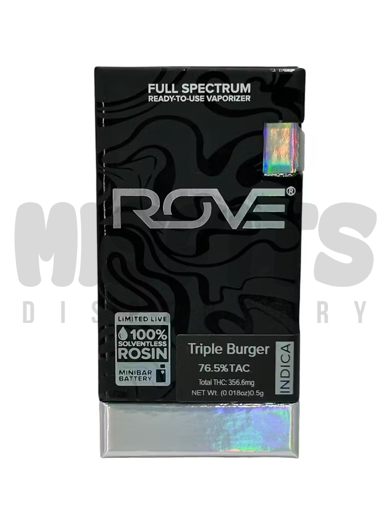 Rove | Triple Burger | Solventless Hash Ice Live Rosin Minibar AIO | .5g
