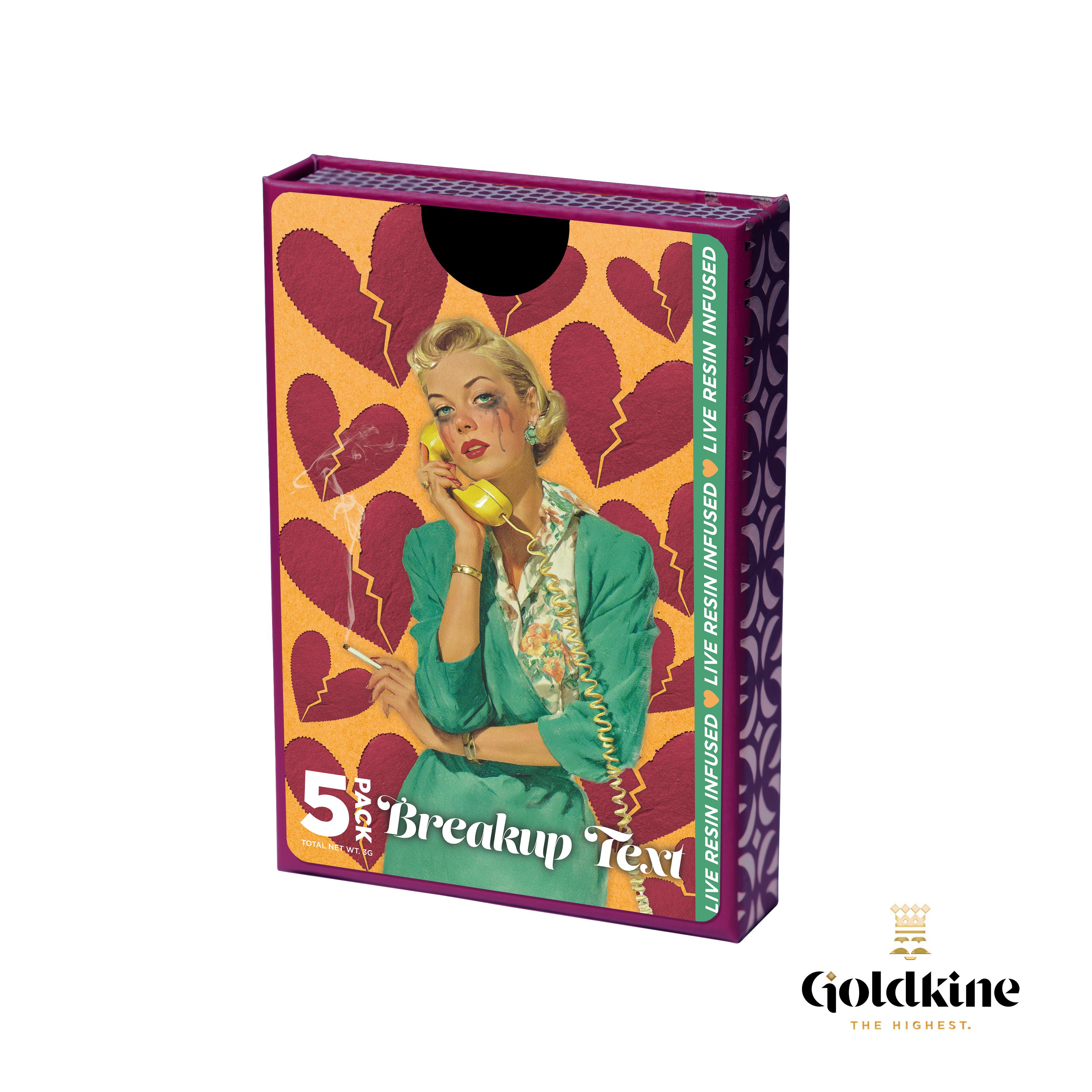 Goldkine | Breakup Text | Infused Pre-Roll 5 Pack