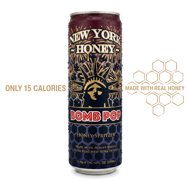 New York Honey Bomb Pop Cherry Lime Blue Raspberry Honey Spritzer 10MG