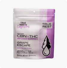 TRUE NORTH | 4X50MG 2:2:1 THC:CBD:CBN GUMMIES | GRAPE ESCAPE