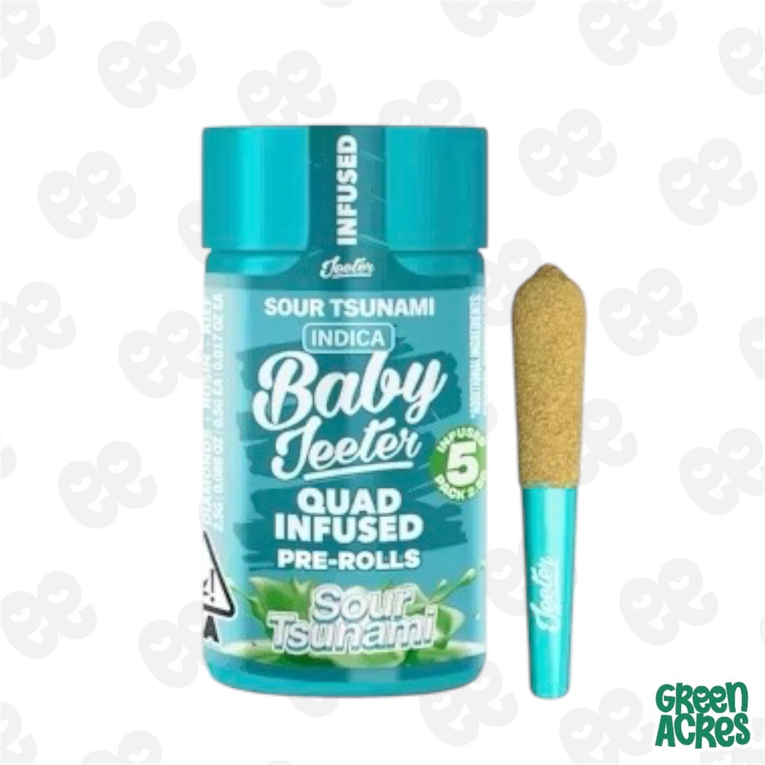 Sour Tsunami Baby Jeeter Infused Pre-Roll 5-pack | 2.5g