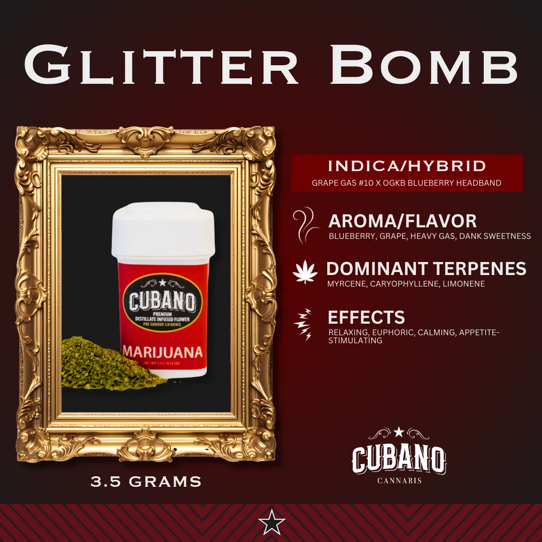 CUBANO PRE-PACK FLOWER GLITTER BOMB (H)