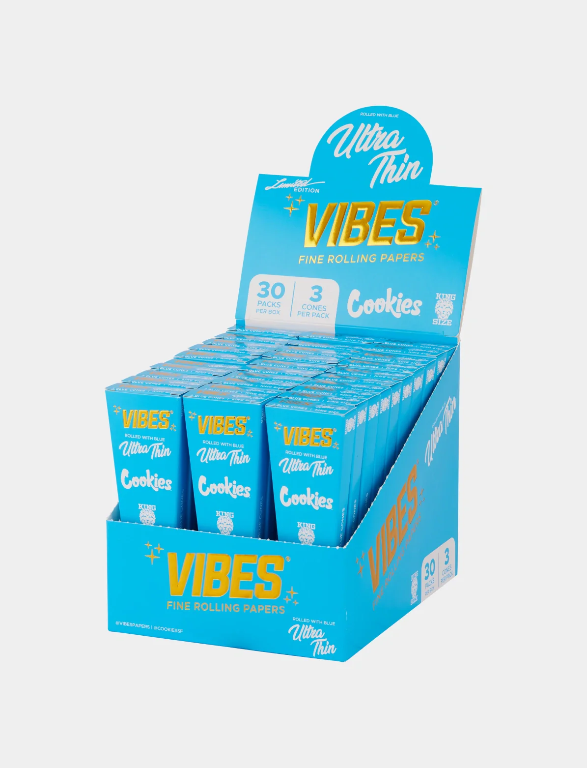 Vibes x Cookies King Size Ultra-Thin Cones 3pk