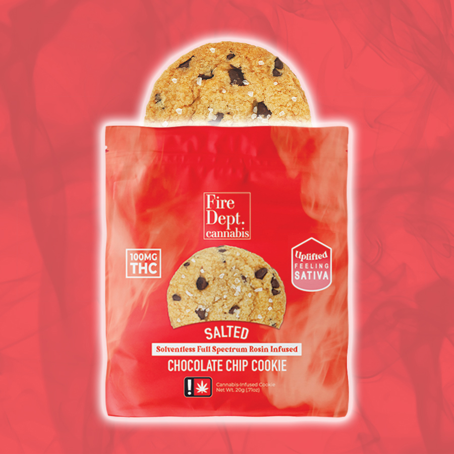 Fire Dept. Cannabis: 100mg Chocolate Chip Sativa - Cookie - Fire Dept. - 21g