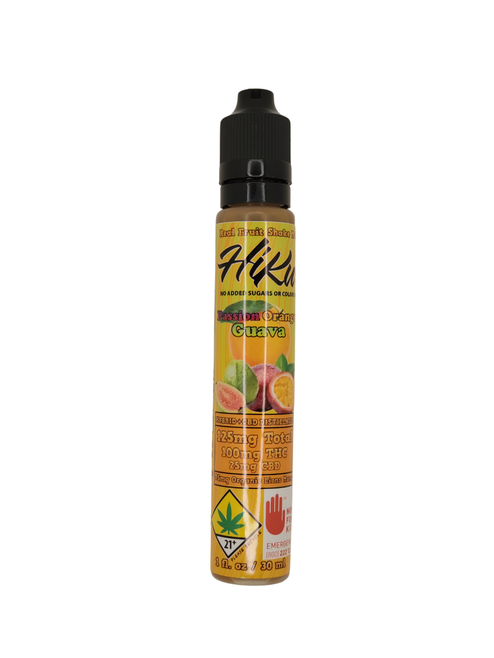 Hiku Passion Orange Guava Shot 25mg CBD/100mg 1oz