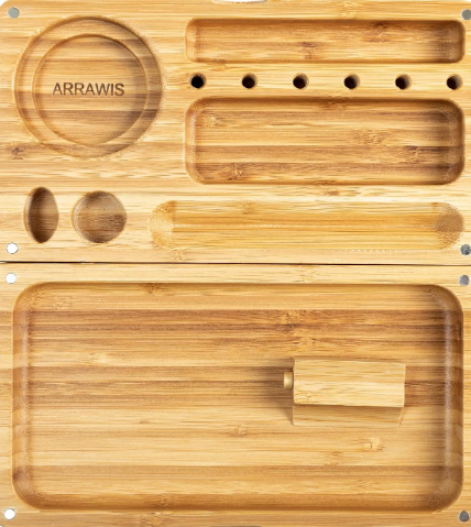 Bamboo Folding Rolling Tray