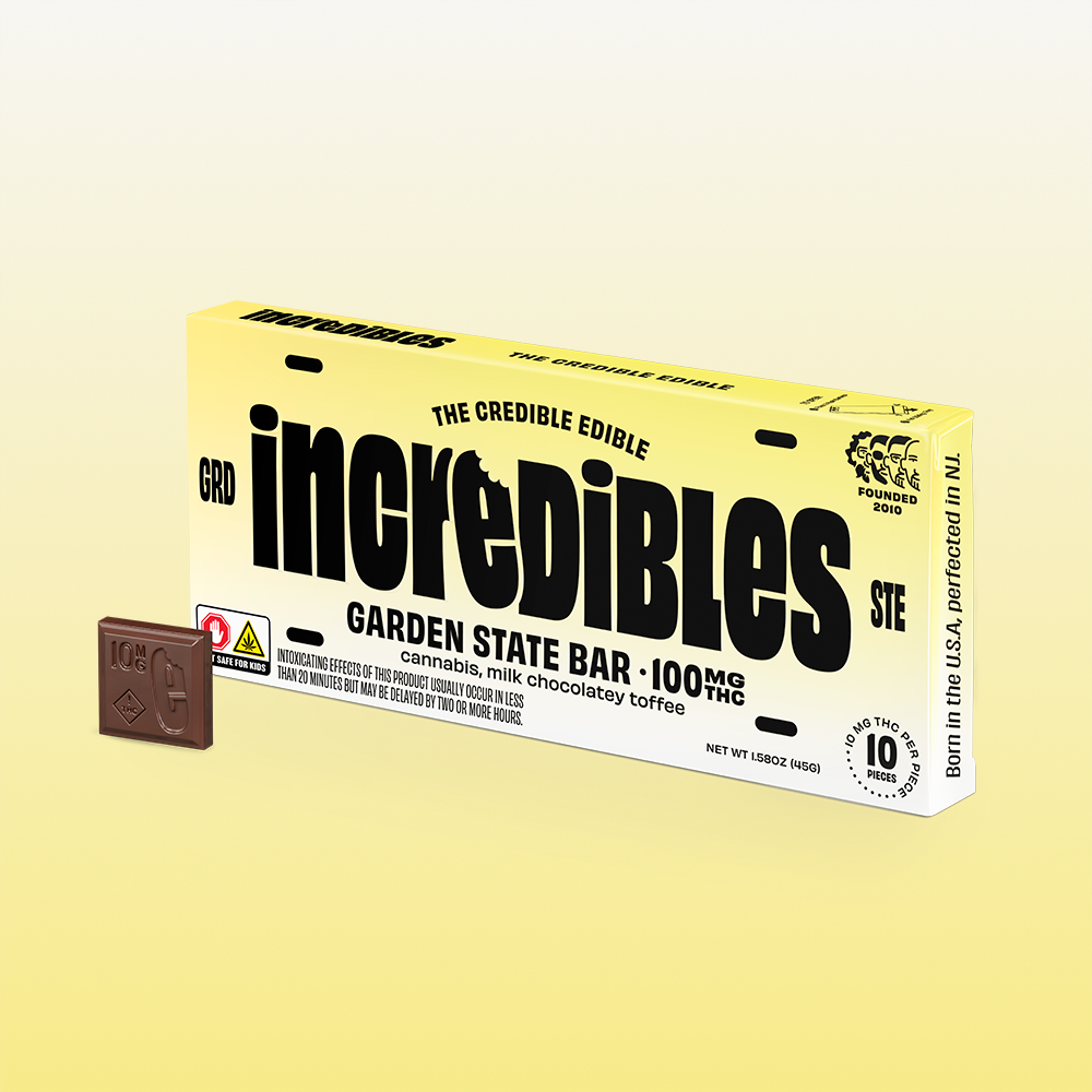 Incredibles l Garden State Bar Chocolate l 100mg