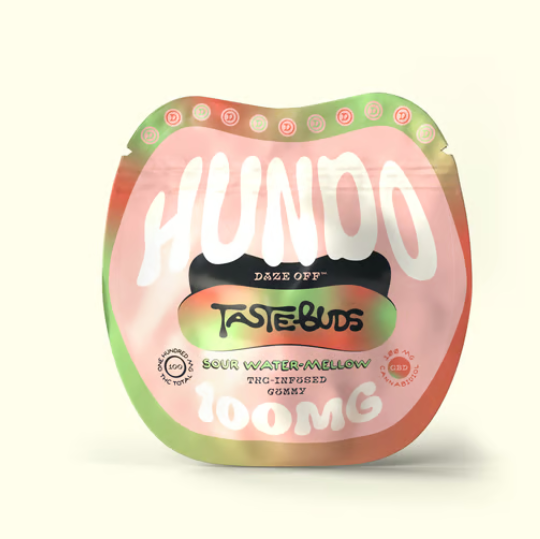 Sour Water-Mellow - Hundo - Taste Buds - Gummies - 100mg (1pk)