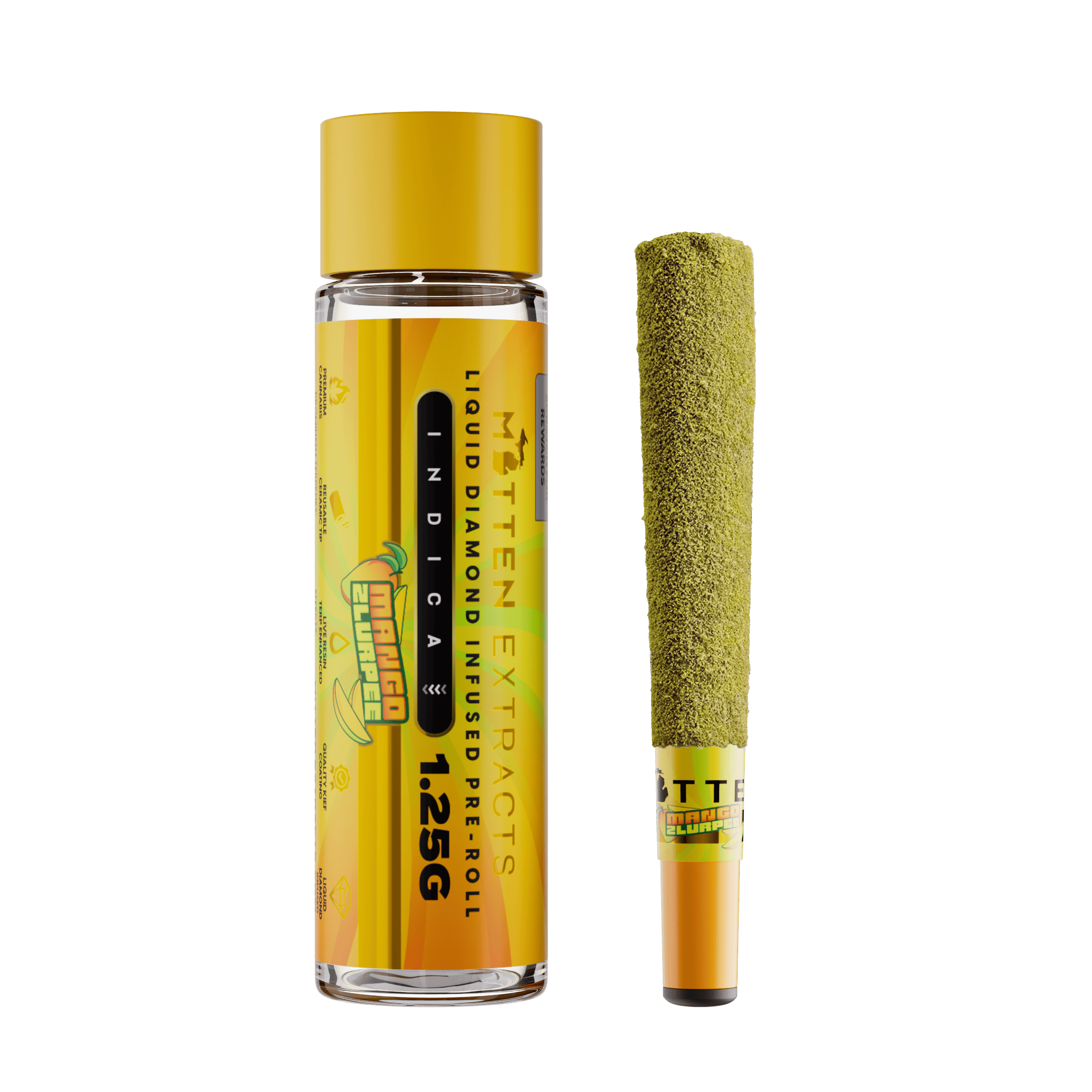 Mitten Extracts 1.25g Infused Pre-Roll -  Mango Zlurpee
