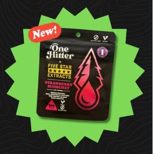 True North x Five Star One Hitter  Cured Resin Infused Gummies 200mg Strawberry Sunburst