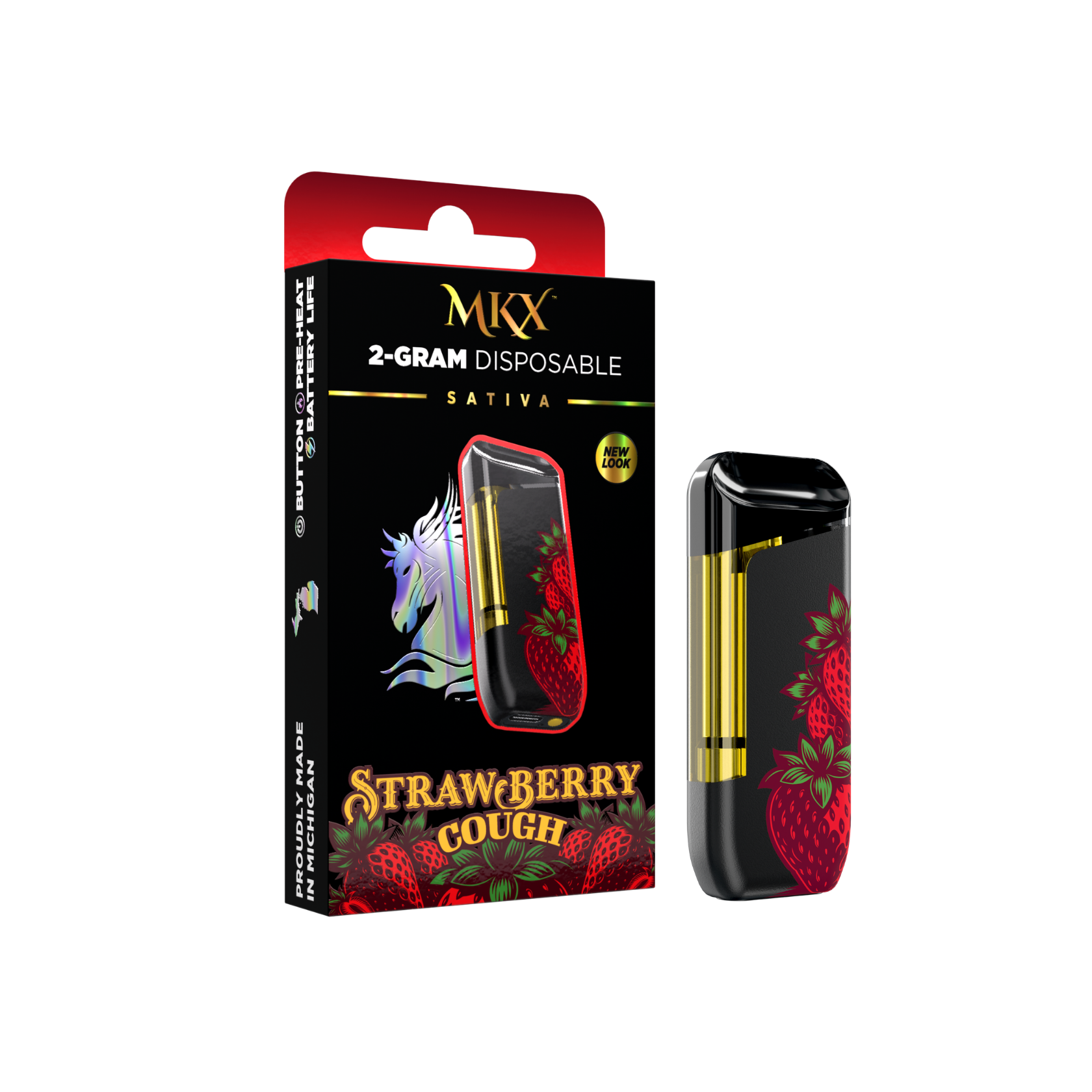 mkx 2g disposable vape - Strawberry Cough 2g Disposable Flavor:IX disposable thca vape Lost Vape Orion Bar