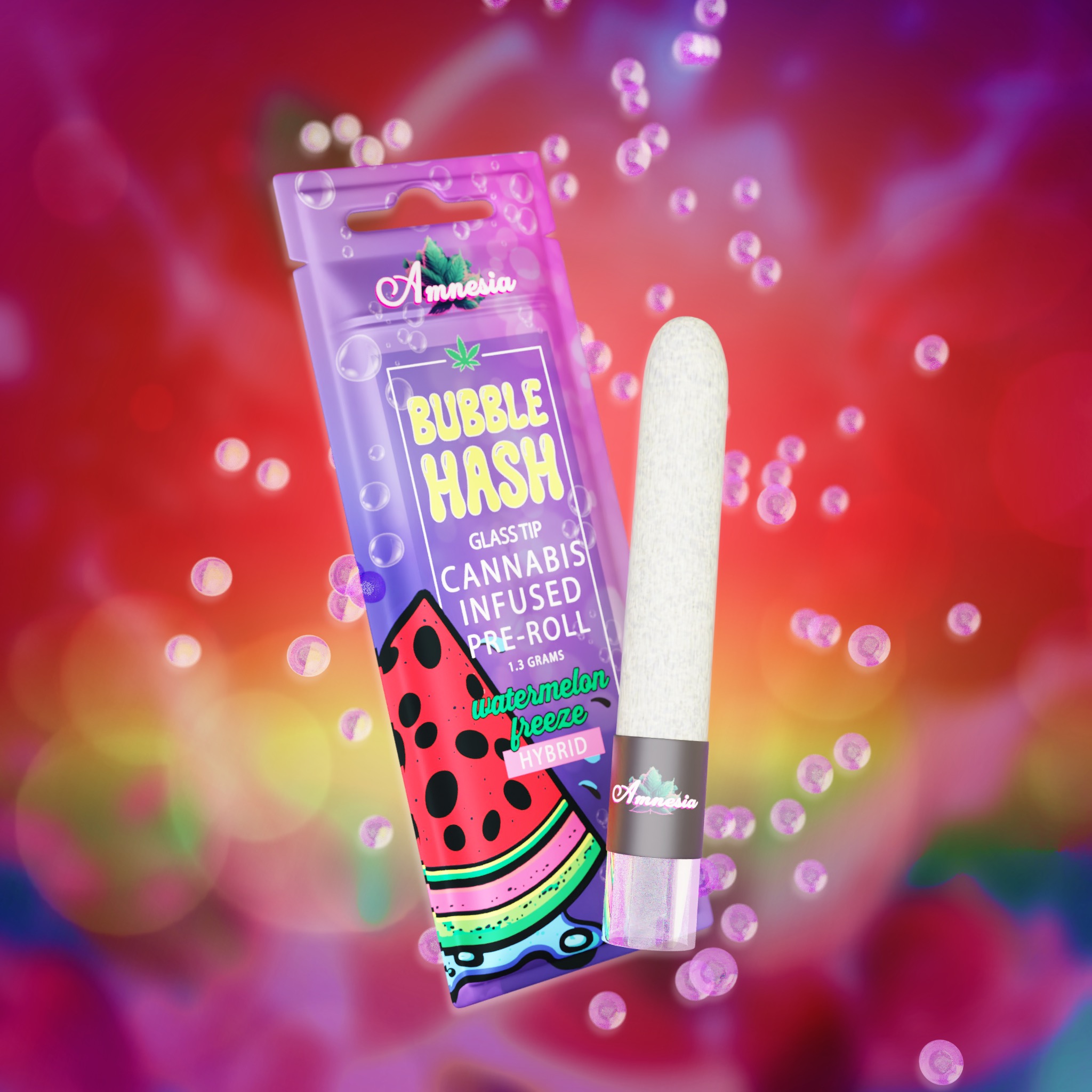 Amnesia | 1.3G Bubble Hash Pre-Roll | Watermelon Freeze