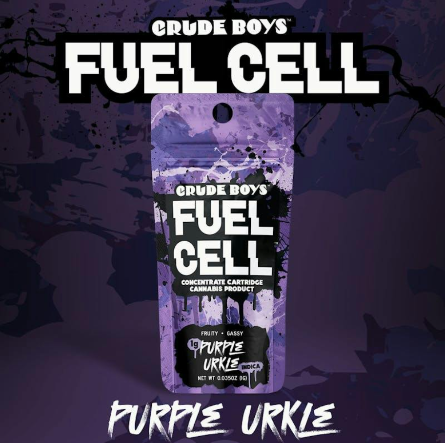 Crude Boys - Purple Urkle Distillate Vape Cartridge - Indica - 1g