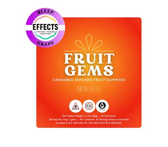 Munchèas | Sleep Grape Fruit Gems | 100mg product photo