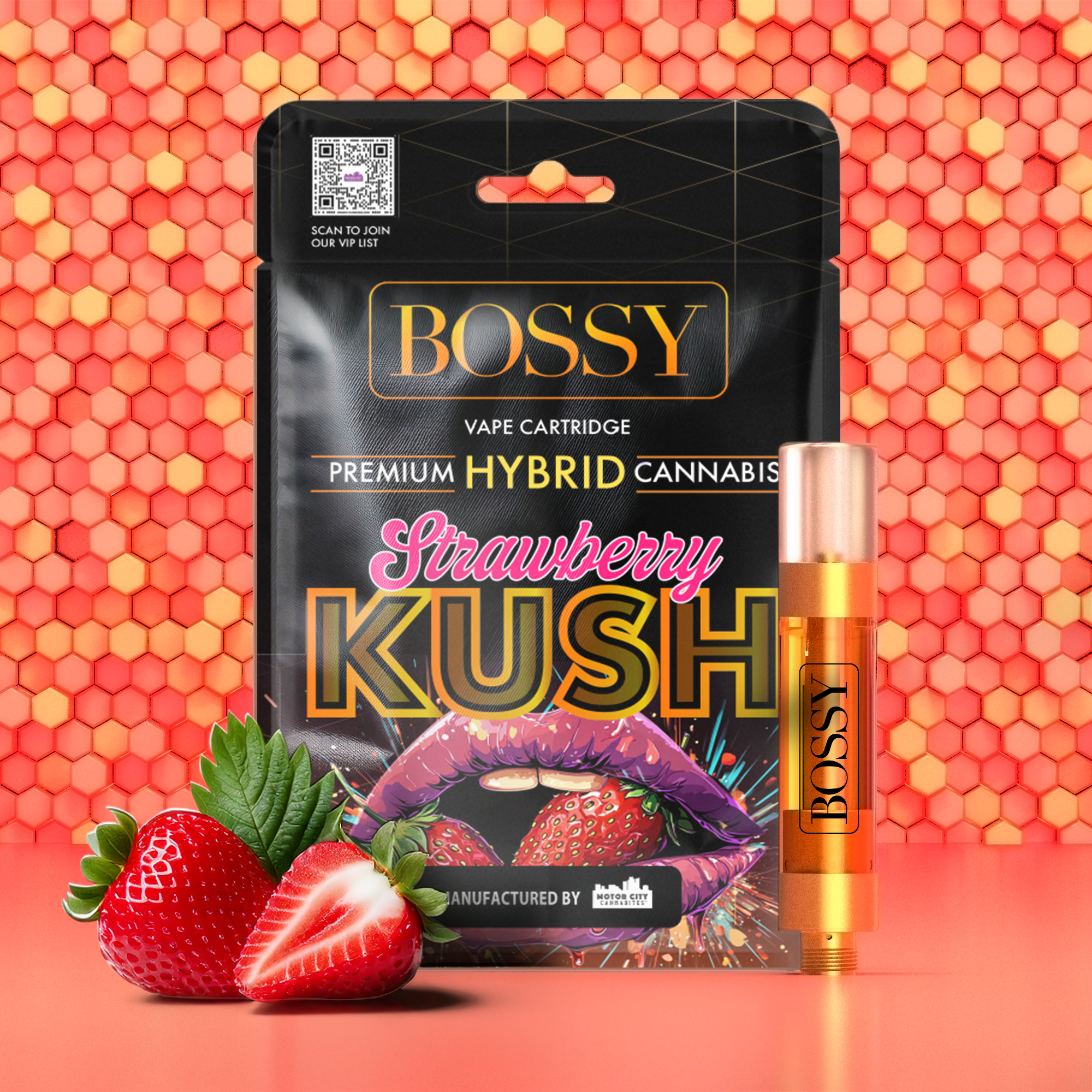 Bossy | 1g Vape Cart | Strawberry Kush