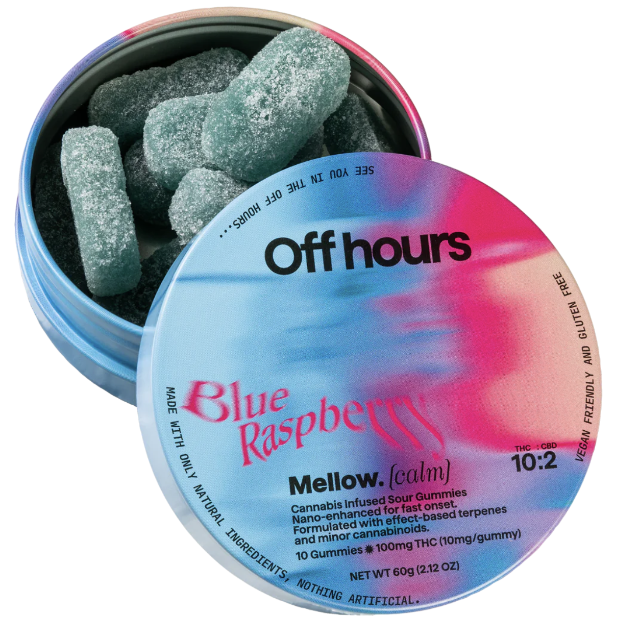 Blue Raspberry Mellow (calm) | 100 mg Gummies