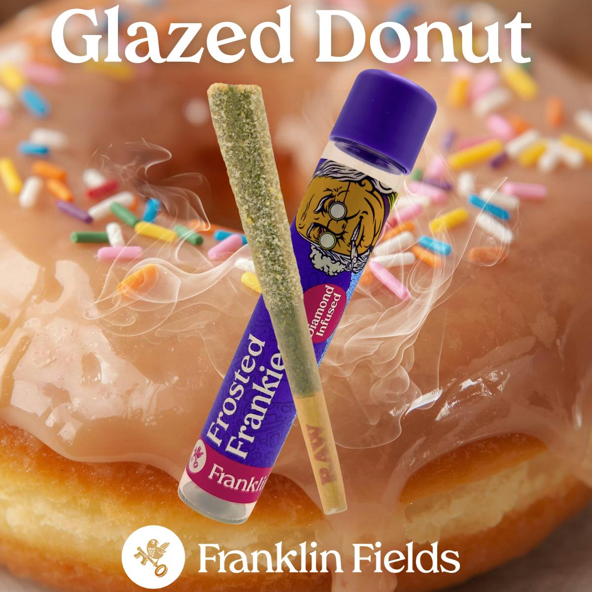 Frosted Frankies Glazed Donut