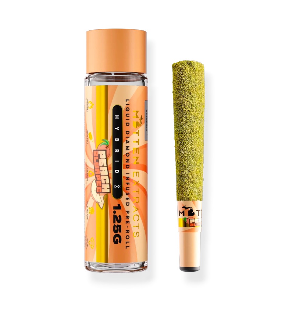 Mitten Extracts - 1.25g Infused Preroll - Peach Zlurpee