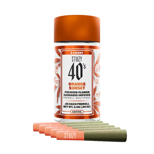 Stiiizy | Orange Sunset | .5G 40's Infused Pre-Rolls 5PK 2.5G