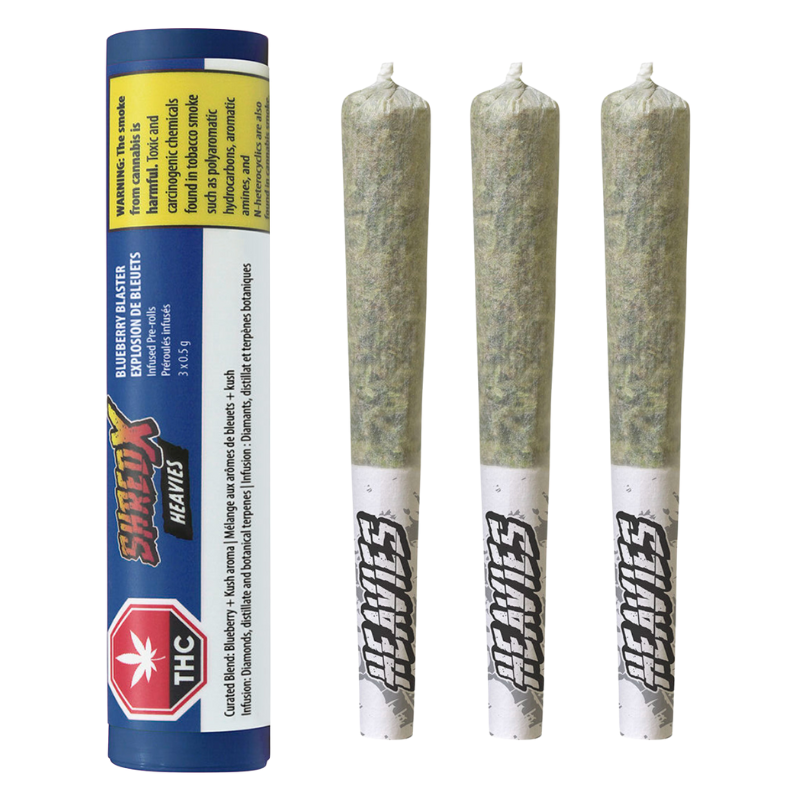 Blueberry Blaster Heavies - Disty & Diamonds Infused Pre-Roll | 3x0.5g