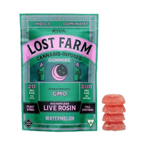 Lost Farms | 200mg | Watermelon Live Rosin Gummies