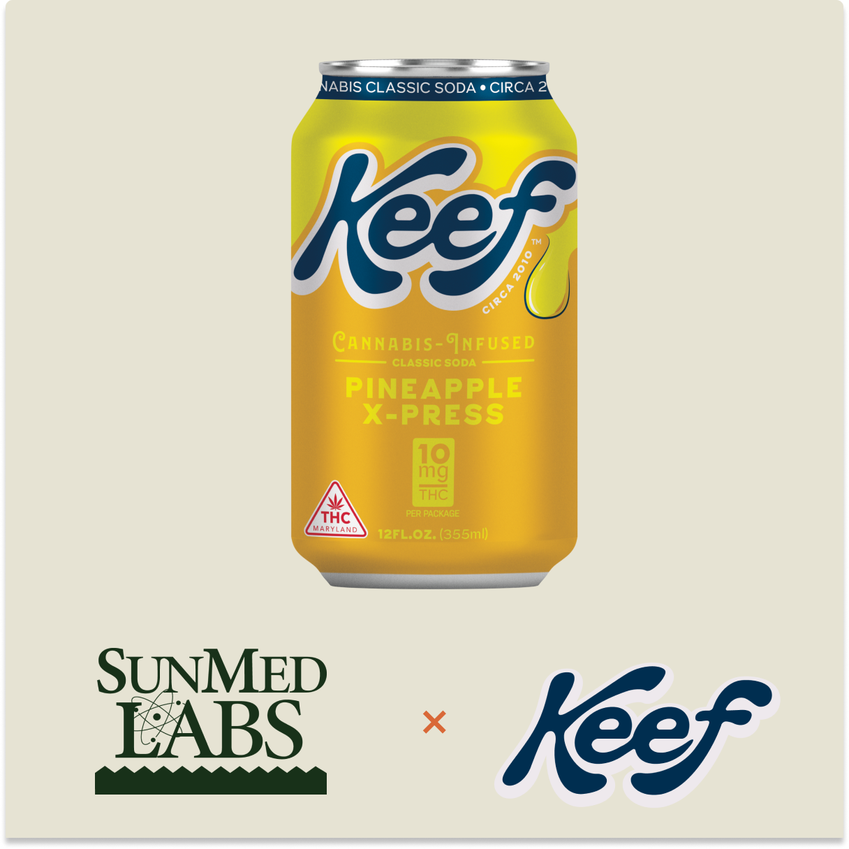 Keef: Pineapple X-Press 10mg Infused Soda (12oz.)