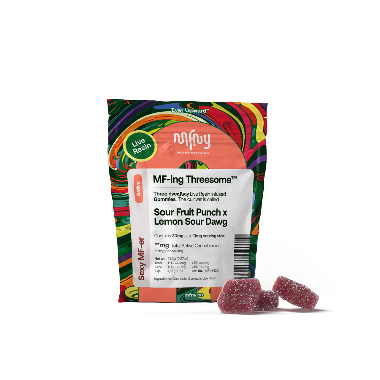 Sour Fruit Punch x Lemon Sour Dawg Live Resin Gummies | 3 pk