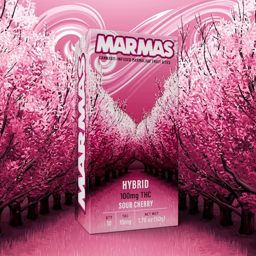 Marmas Sour Cherry (Hybrid)  10 PK (THC:100MG)