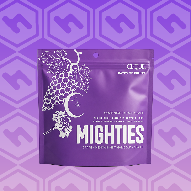 Clique | Goodnight Moon Grape | RSO Gummies | 100mg | 10 Pack