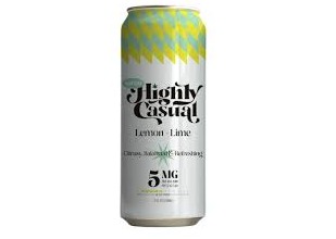 Highly Casual - Seltzer - 5mg - 1:1 THC/CBD - Lemon + Lime