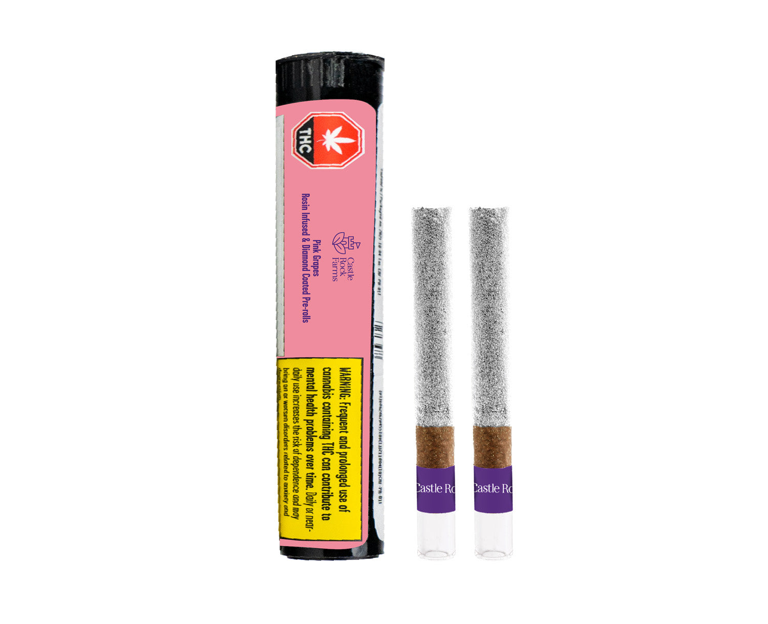 Castle Rock Farms : Pink Grapes Live Rosin & Diamond Infused Blunts (2pk)