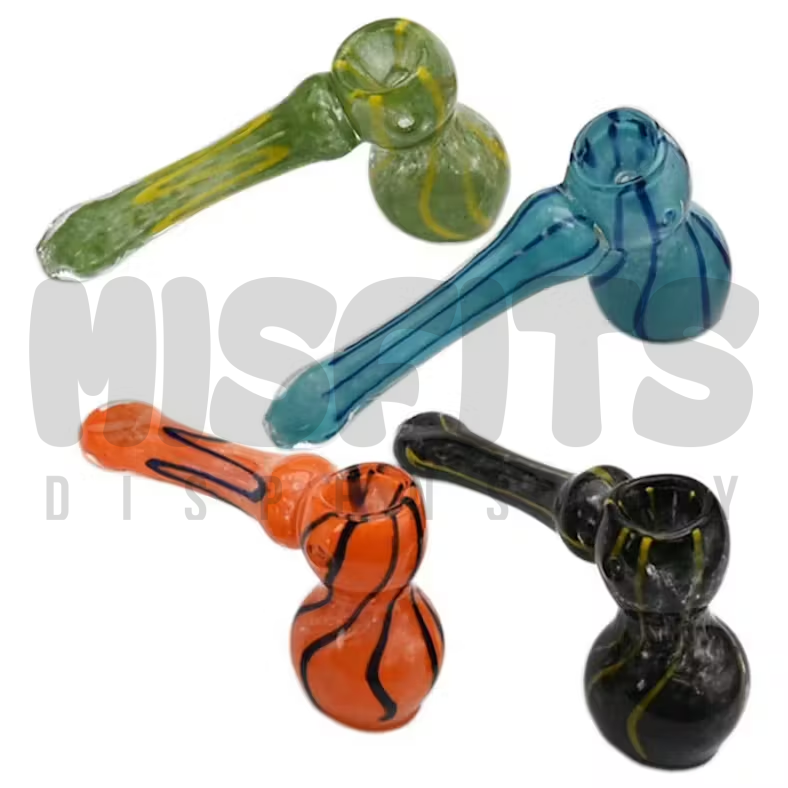 4.5" Abstract Stripe Art Bubbler