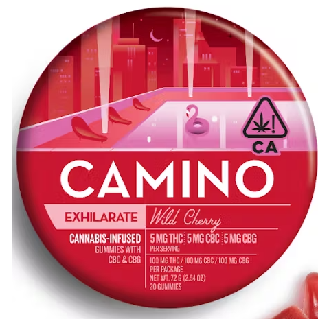 Camino Wild Cherry Gummies 1THC:1CBC:1CBG 20PK 100MG