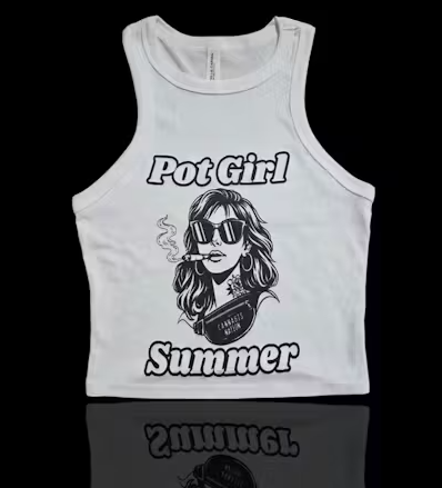 Crop Tank Pot Girl Summer All Sizes