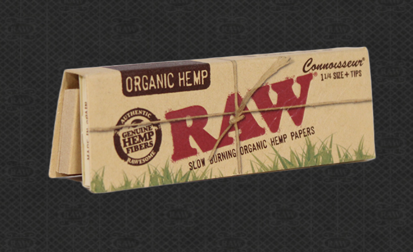 Raw Connoisseur Organic Hemp 1 1/4" Rolling Papers w tips product photo